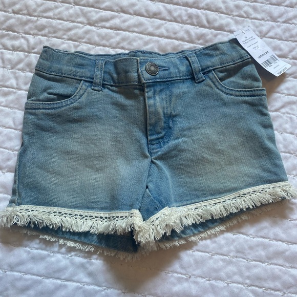 Carter's Denim Shorts with Fringe Hem - Picture 1 of 4